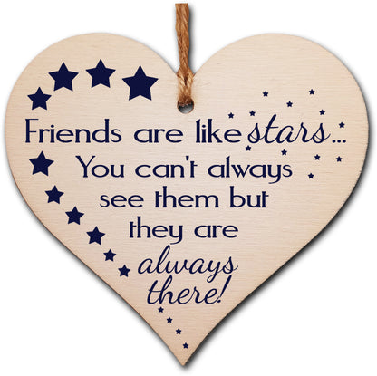 Handmade Wooden Hanging Heart Plaque Gift Perfect for your Best Friend Friendship Keepsake