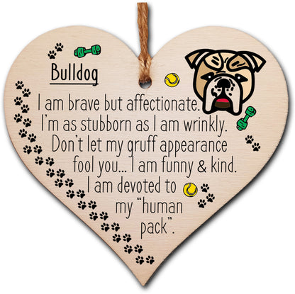 Handmade Wooden Hanging Heart Plaque Gift Perfect for Dog Lovers Pet Keepsake Novelty Decoration