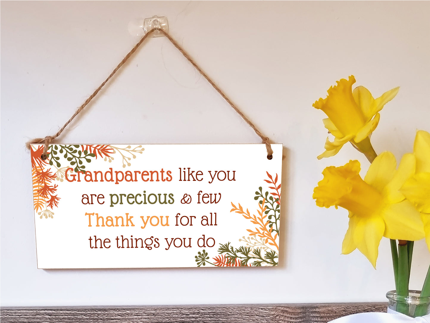 Handmade Wooden Hanging Wall Plaque Grandparents Like You Precious Few Thank You Decorative Gift Grandparents