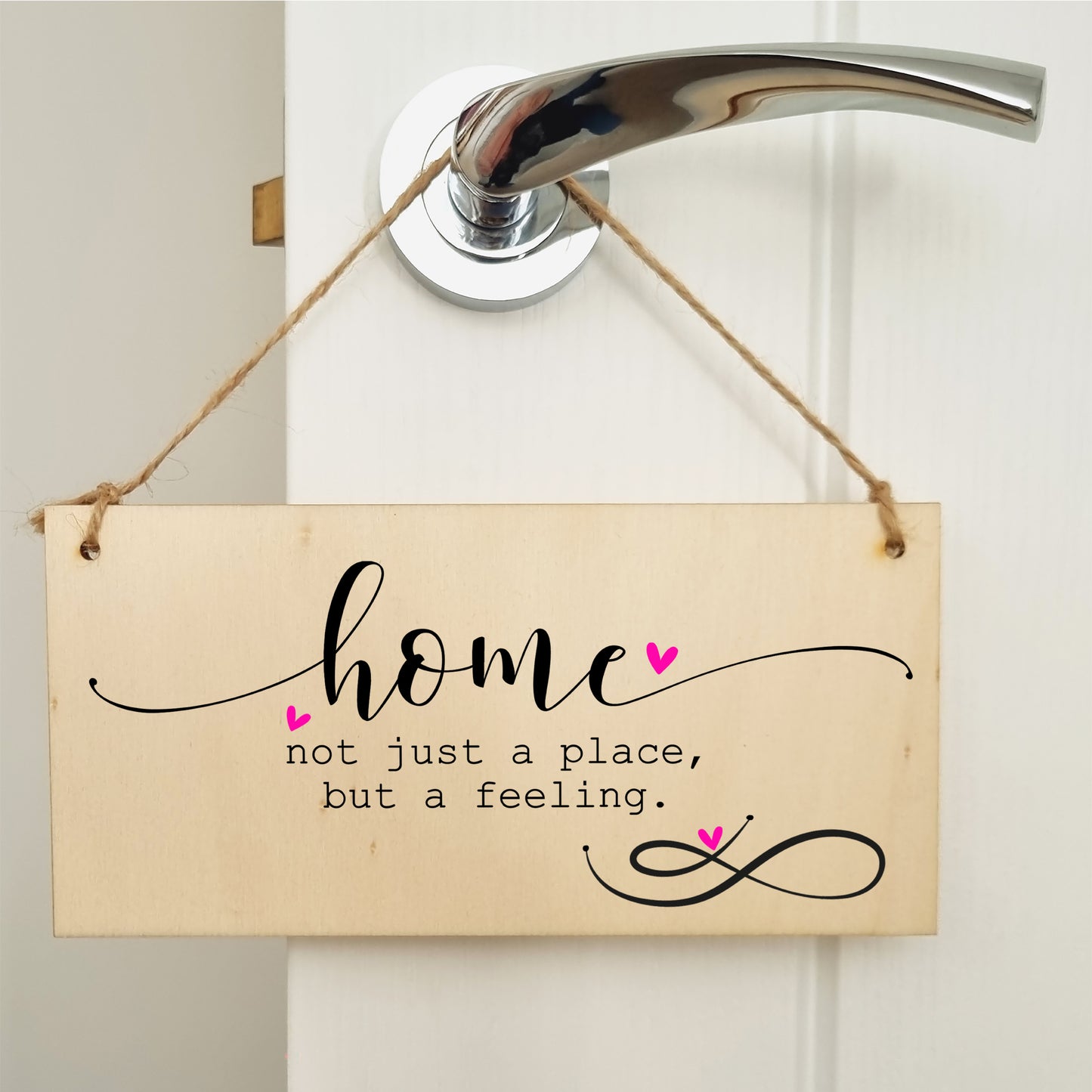 Handmade Wooden Hanging Wall Plaque Home is Not Just a Place But a Feeling Decorative Sentimental Sign Family