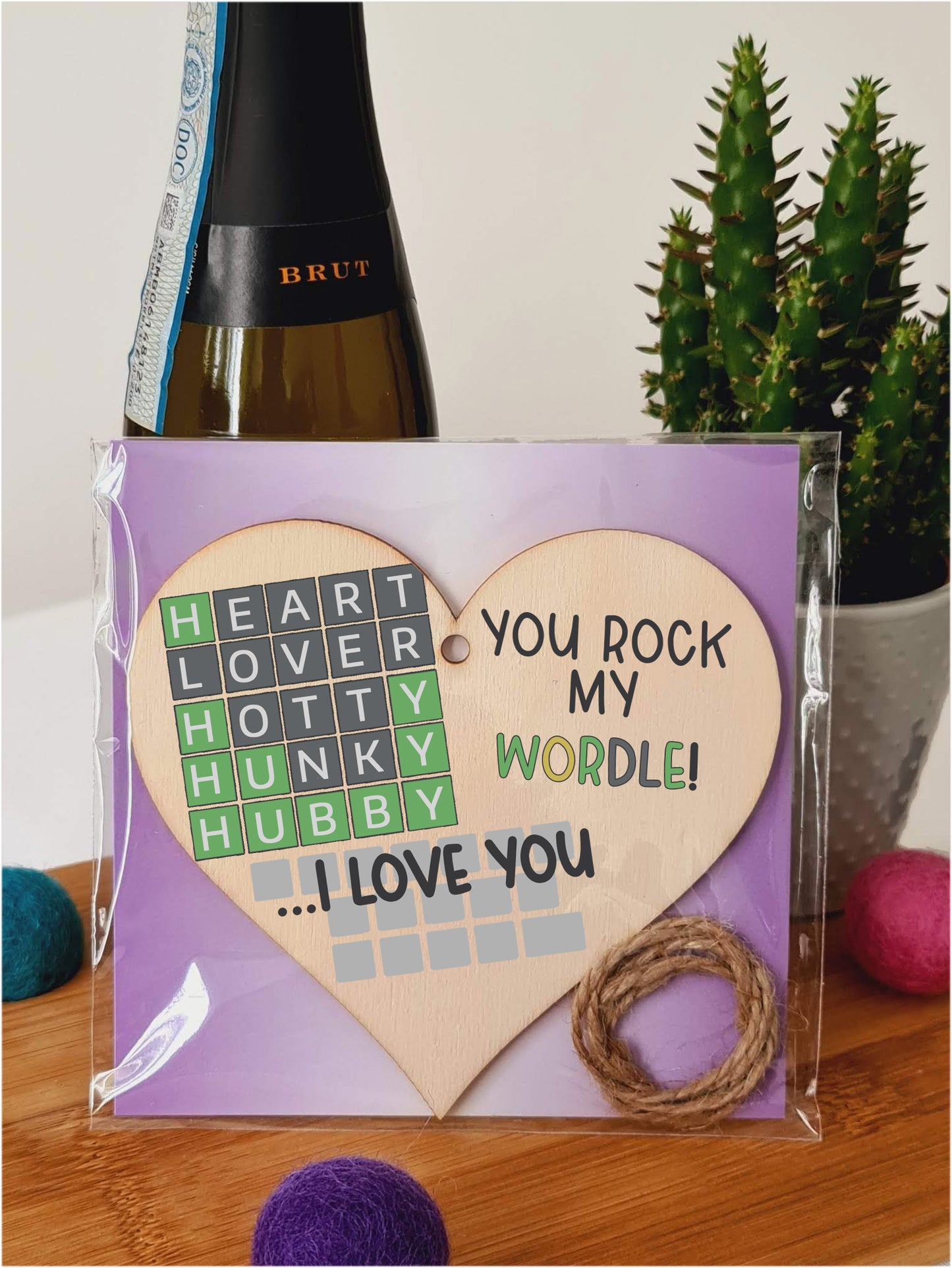 Handmade Wooden Hanging Heart Plaque Gift You Rock My World Wordle Love You Funny Hubby Husband Words