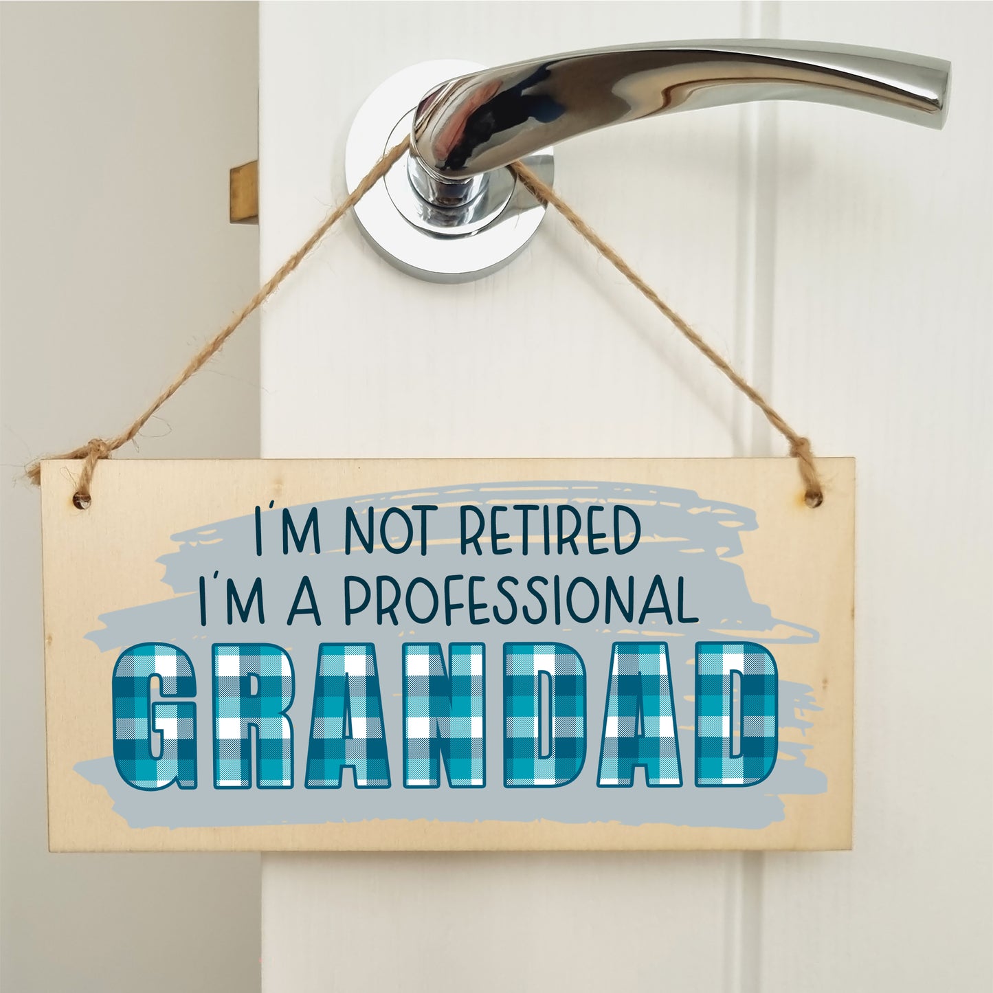 Handmade Wooden Hanging Wall Plaque Not Retired Professional Grandad Decorative Funny Retirement Gift Father's Day