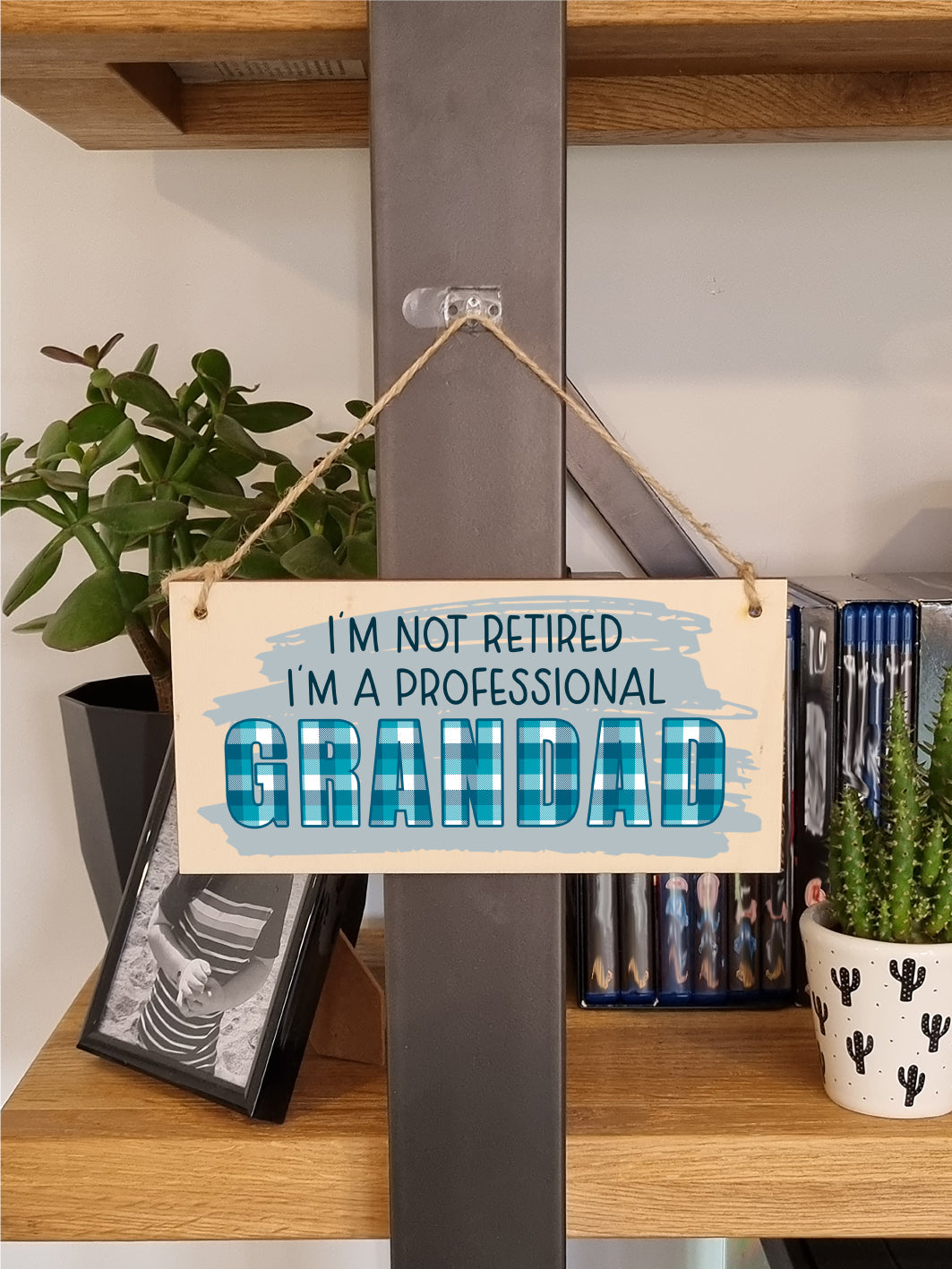 Handmade Wooden Hanging Wall Plaque Not Retired Professional Grandad Decorative Funny Retirement Gift Father's Day