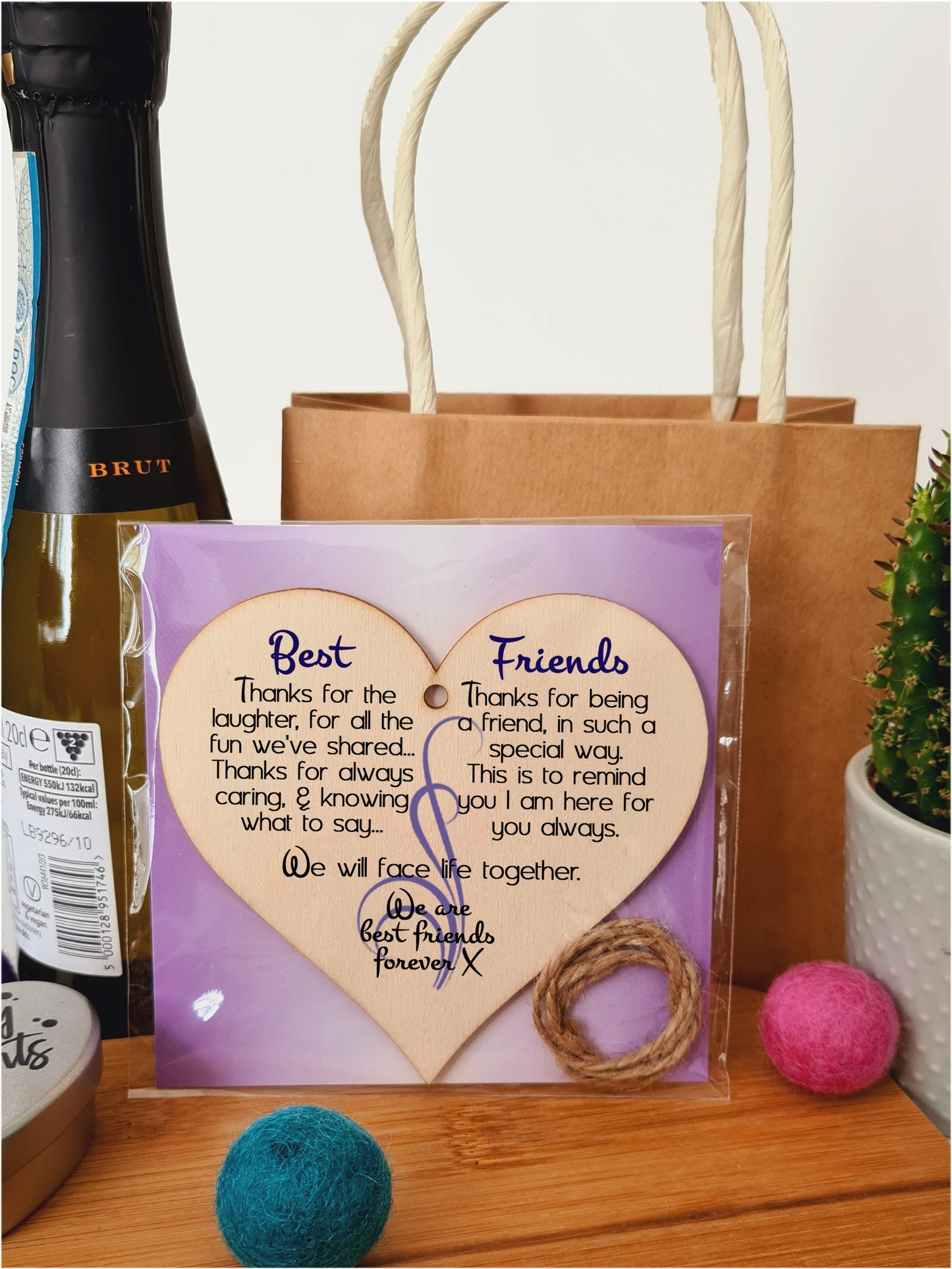 Friendship Gift Best Friends Gift, LARGE Ceramic Hanging Plaque