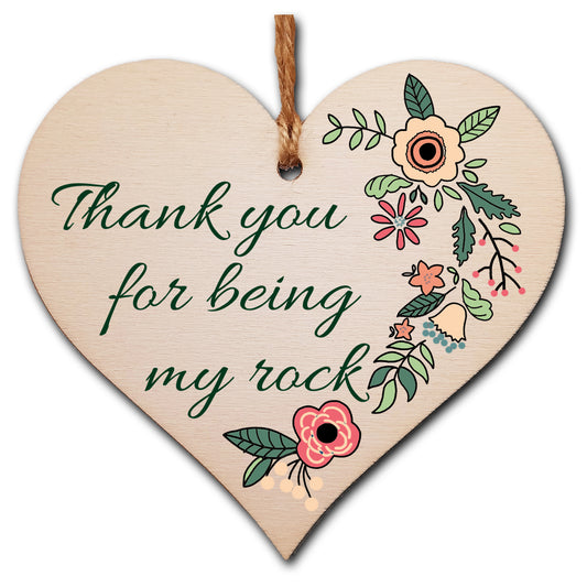 Handmade Wooden Hanging Heart Plaque Gift for Someone Special Thoughtful Thank you Keepsake Card Alternative